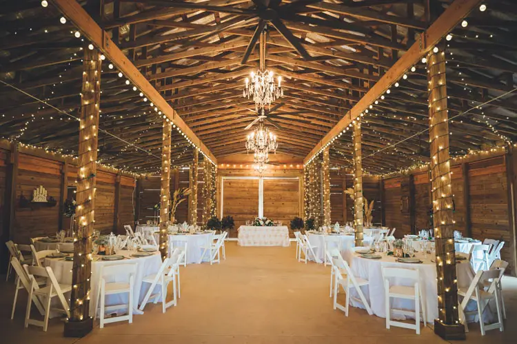 inside our barn wedding venue located in St. Augustine, FL